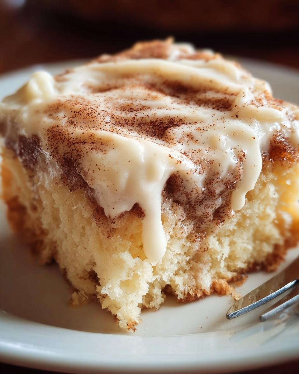 Cinnamon Roll Poke Cake - detail 1