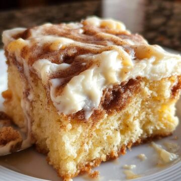 Cinnamon Roll Poke Cake