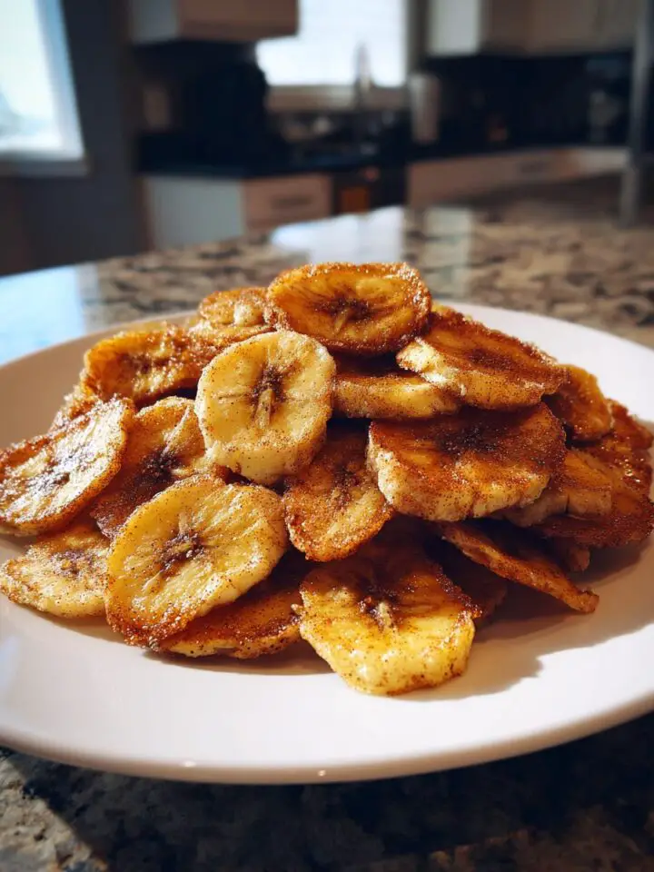 Cinnamon-Sugar Air Fryer Banana Chips