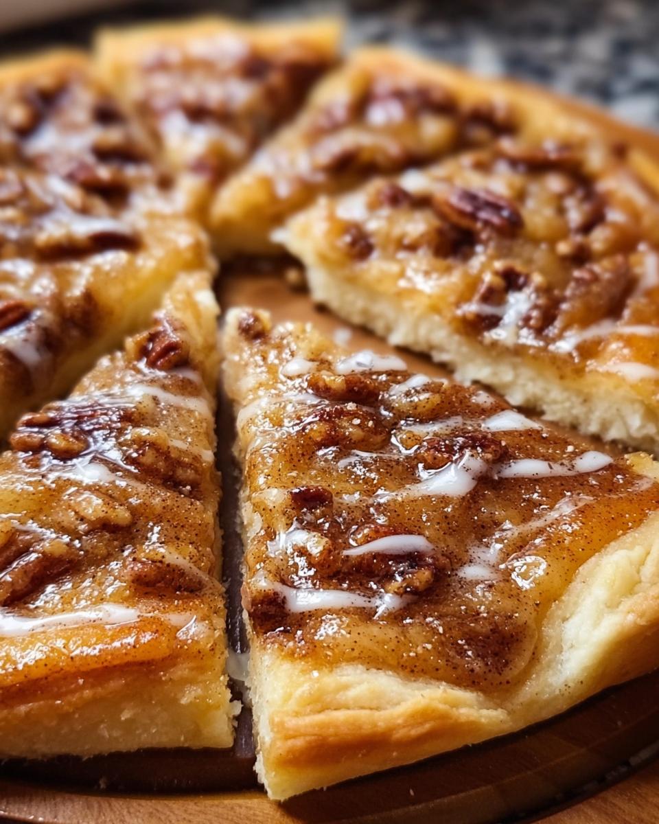 Cinnamon-Sugar Pizza made with Crescent Rolls - detail 1