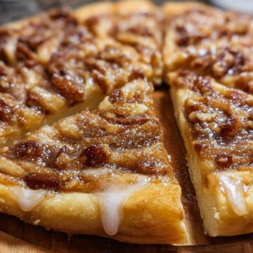 Cinnamon-Sugar Pizza made with Crescent Rolls