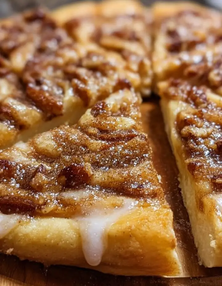 Cinnamon-Sugar Pizza made with Crescent Rolls