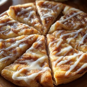 Cinnamon-Sugar Pizza made with Crescent Rolls