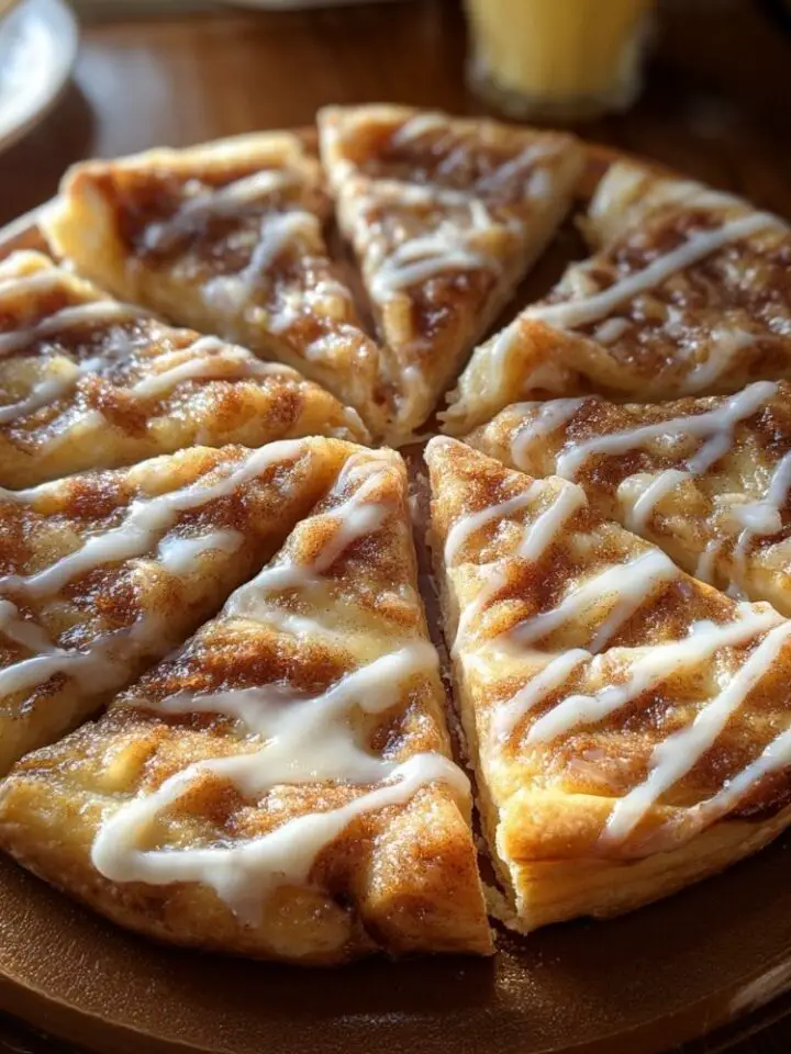 Cinnamon-Sugar Pizza made with Crescent Rolls