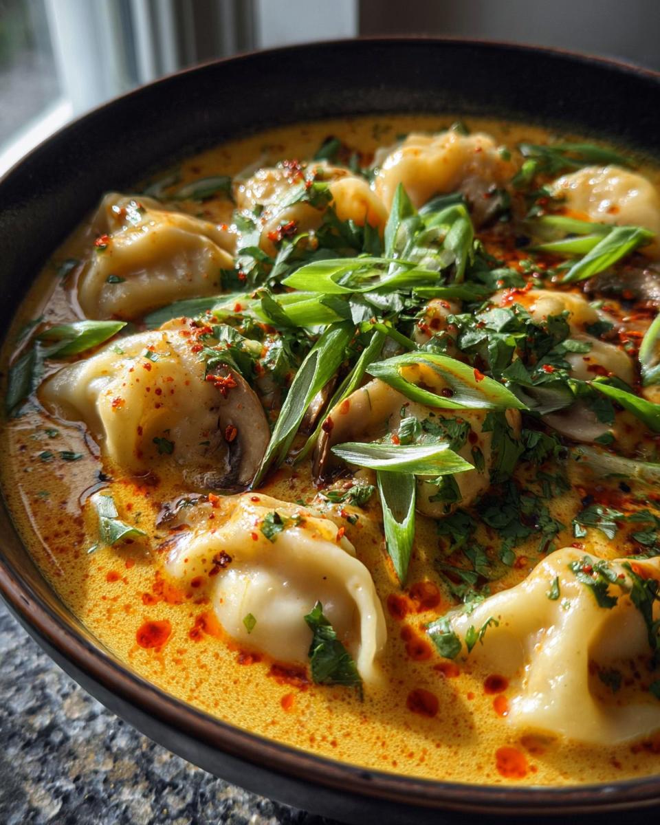 Coconut Curry Soup with Dumplings - detail 1