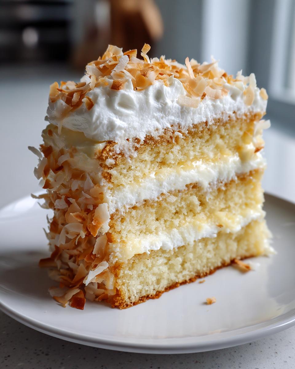 Coconut Custard Cake - detail 1