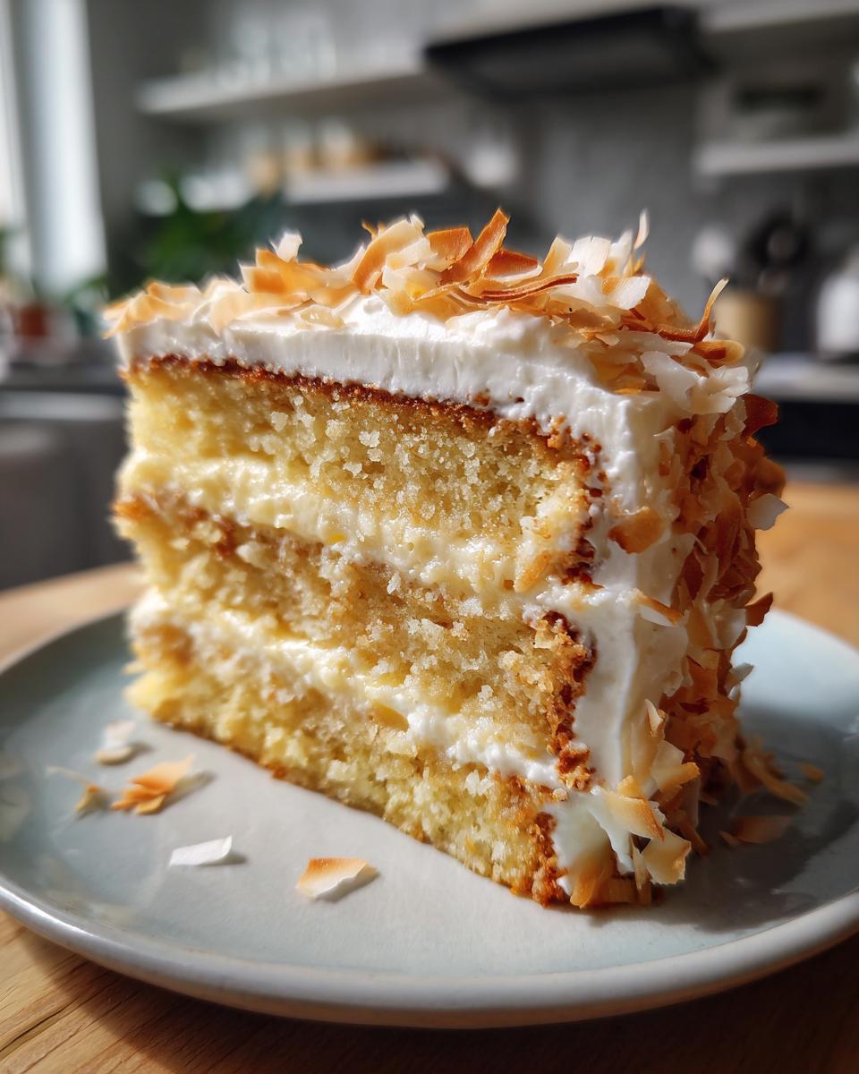 Coconut Custard Cake - detail 2