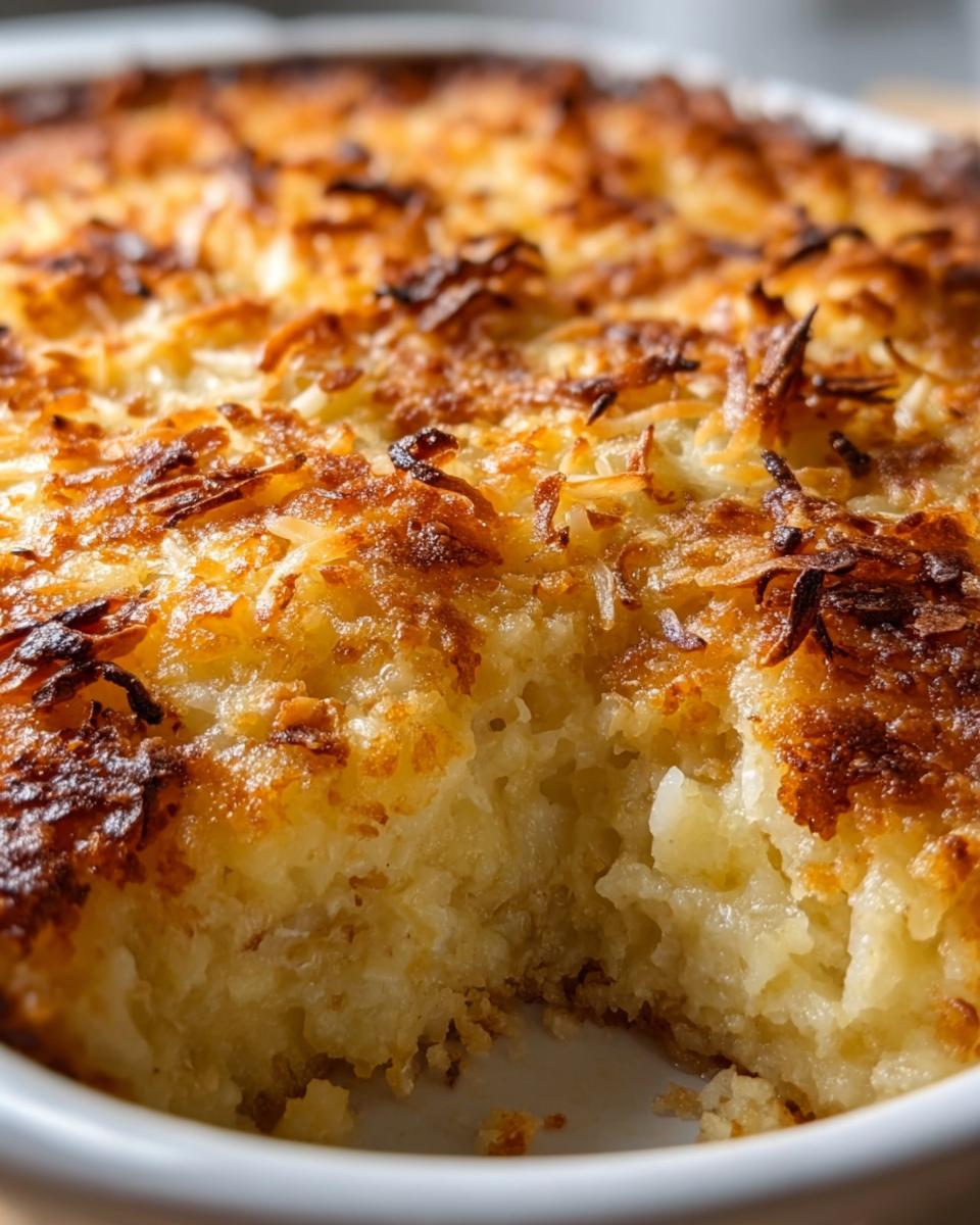 Coconut Custard Dump Cake - detail 2