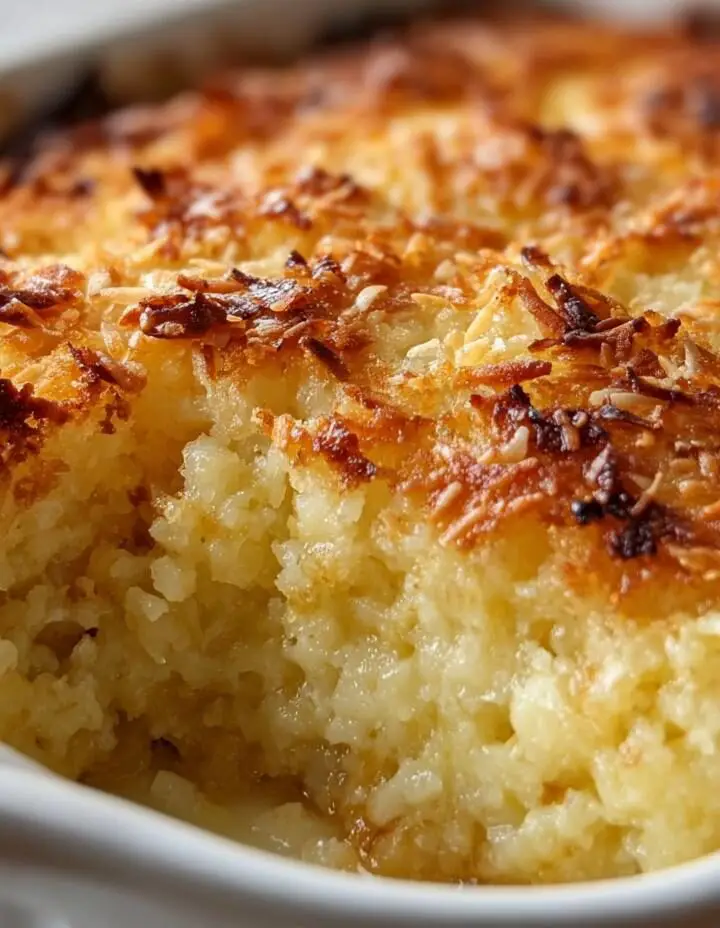 Coconut Custard Dump Cake