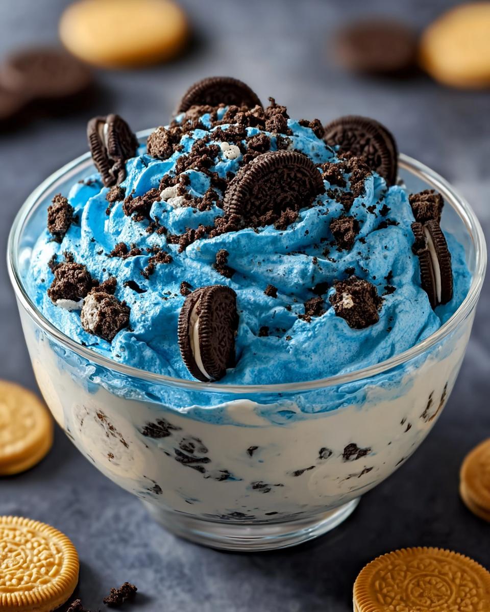 Cookie Monster Fluff Dessert - detail 1