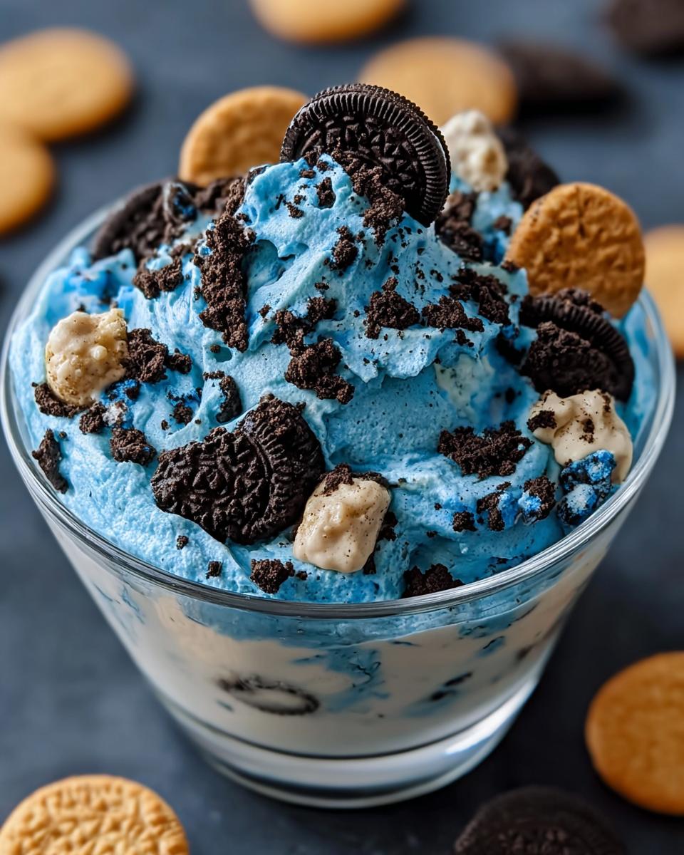 Cookie Monster Fluff Dessert - detail 2