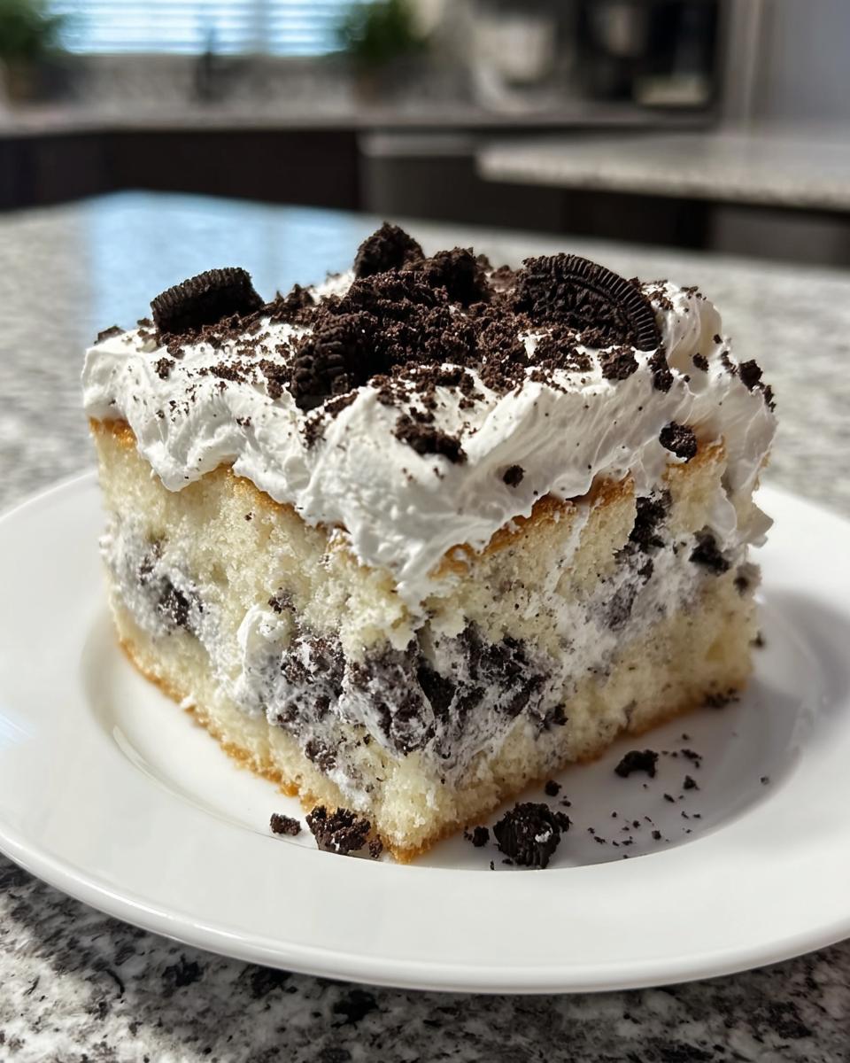Cookies and Cream Poke Cake - detail 1