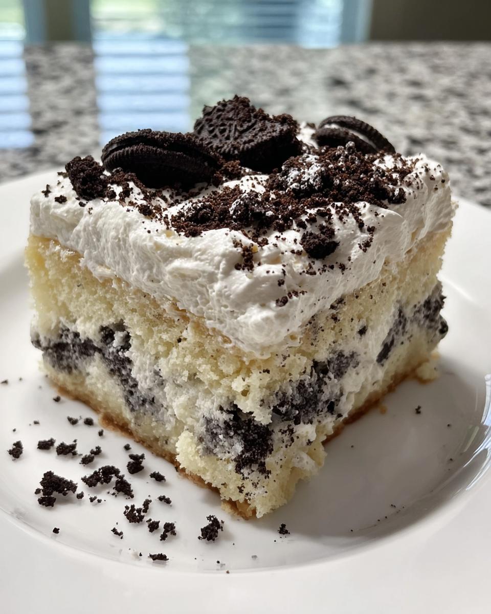 Cookies and Cream Poke Cake - detail 2