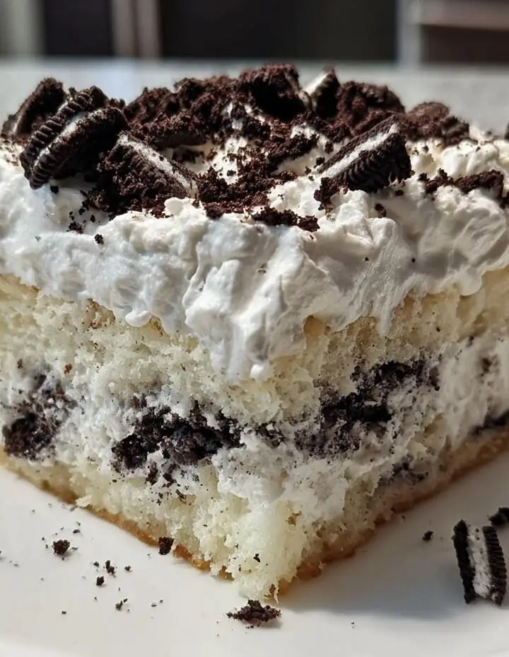 Cookies and Cream Poke Cake