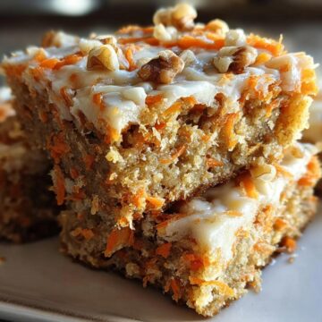 Cottage Cheese Carrot Cake Bars