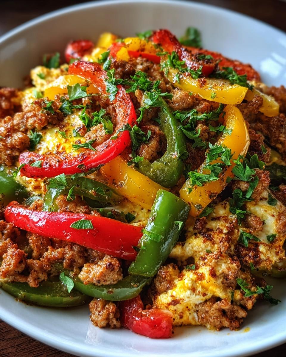 Cottage Cheese Turkey Pepper Skillet - detail 1