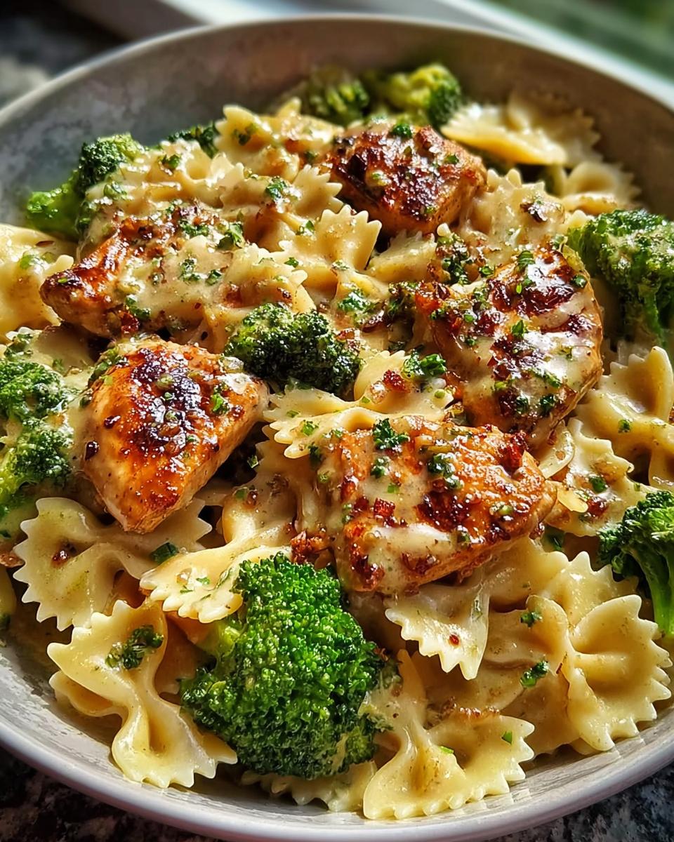 Cowboy Butter Lemon Bowtie Chicken with Broccoli - detail 2