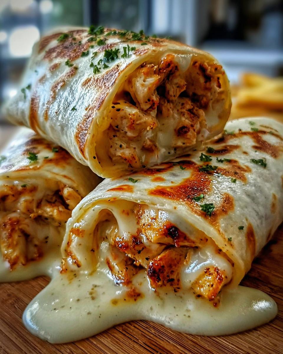 Cozy Cheesy Garlic Chicken Wraps - detail 1