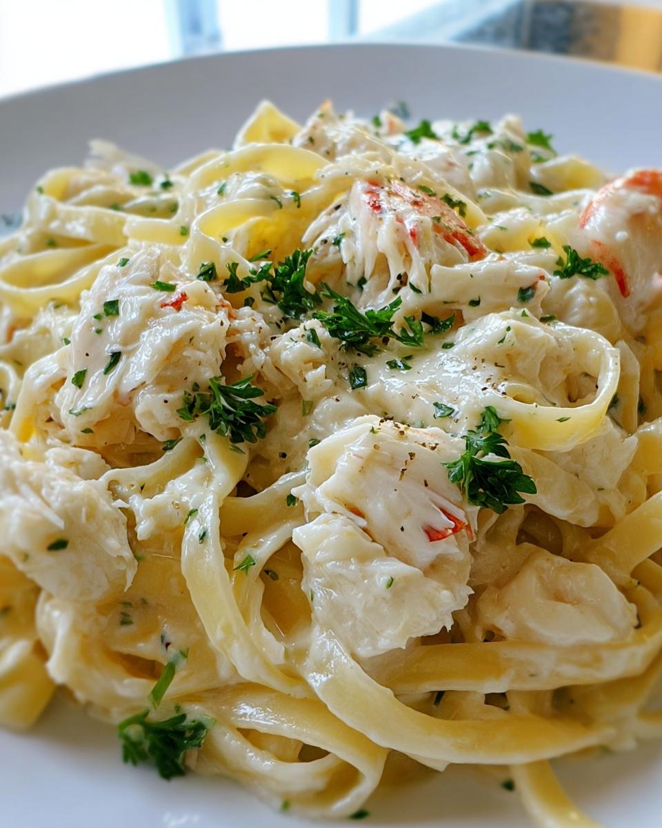 Crab Fettuccine Alfredo - detail 2