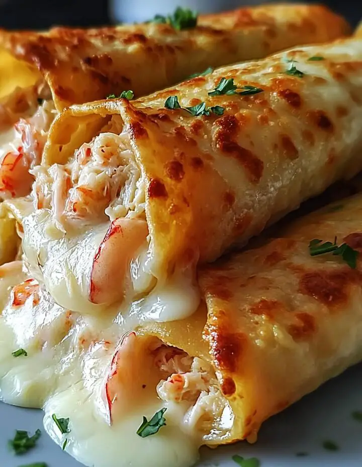 Crab Shrimp Queso Rolls
