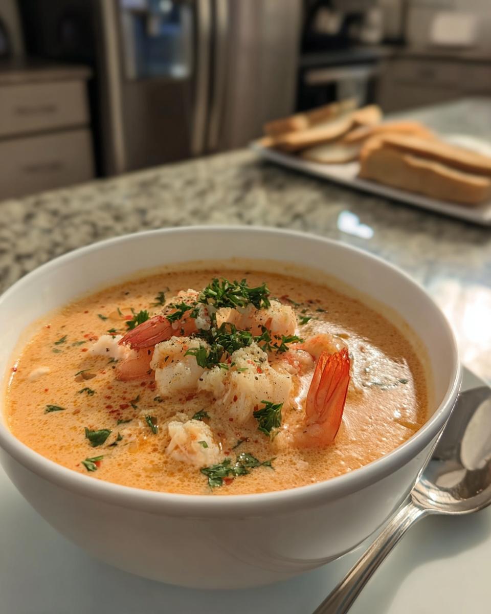 Crab and Shrimp Seafood Bisque - detail 2