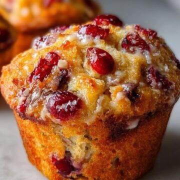 Cranberry Orange Breakfast Muffins with Holiday Glow
