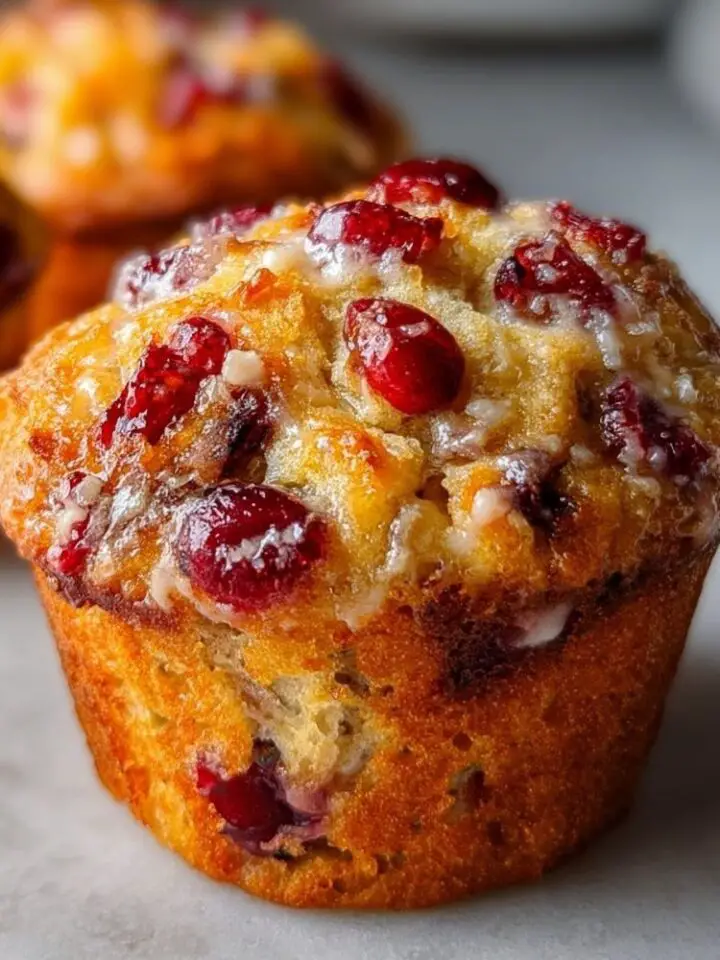 Cranberry Orange Breakfast Muffins with Holiday Glow