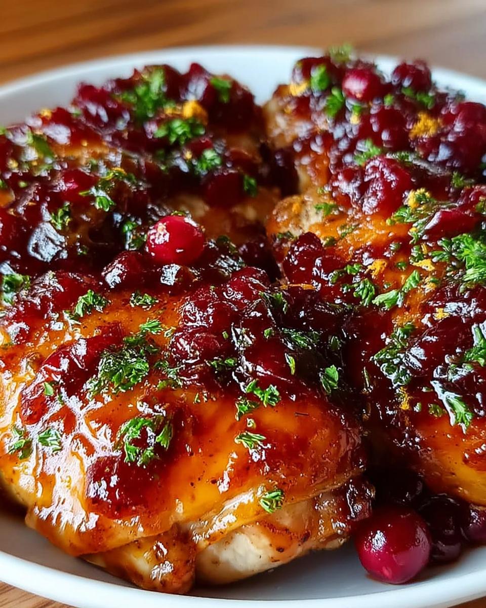 Cranberry Orange Glazed Chicken - detail 1