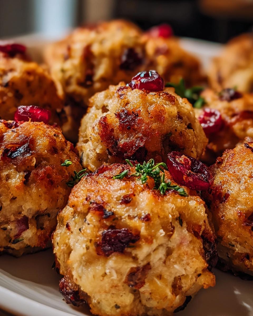 Cranberry Turkey Stuffing Balls - detail 1
