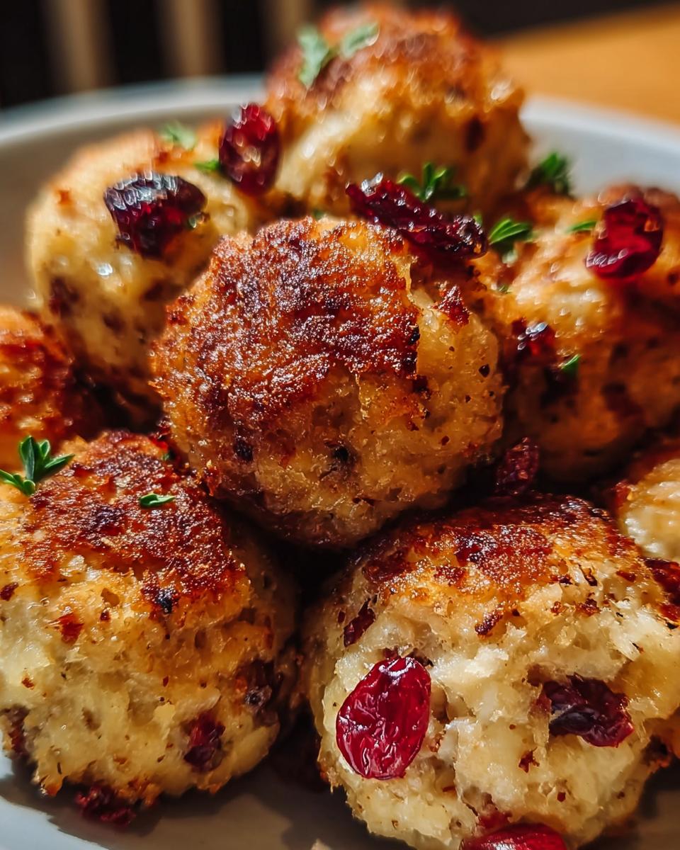 Cranberry Turkey Stuffing Balls - detail 2