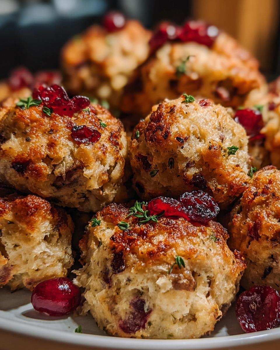 Cranberry Turkey Stuffing Balls - detail 3