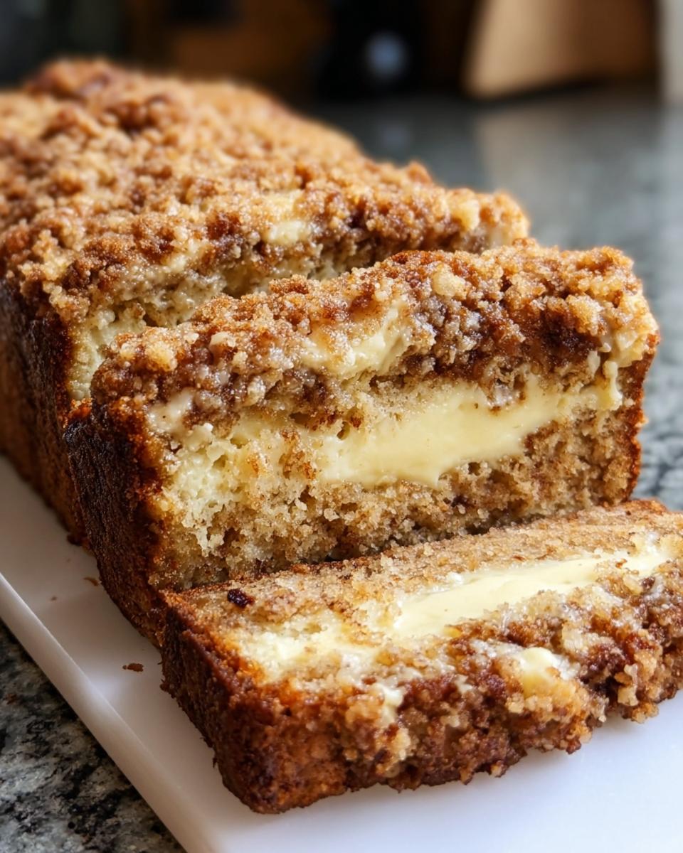 Cream Cheese Banana Bread with Crumb Topping - detail 1