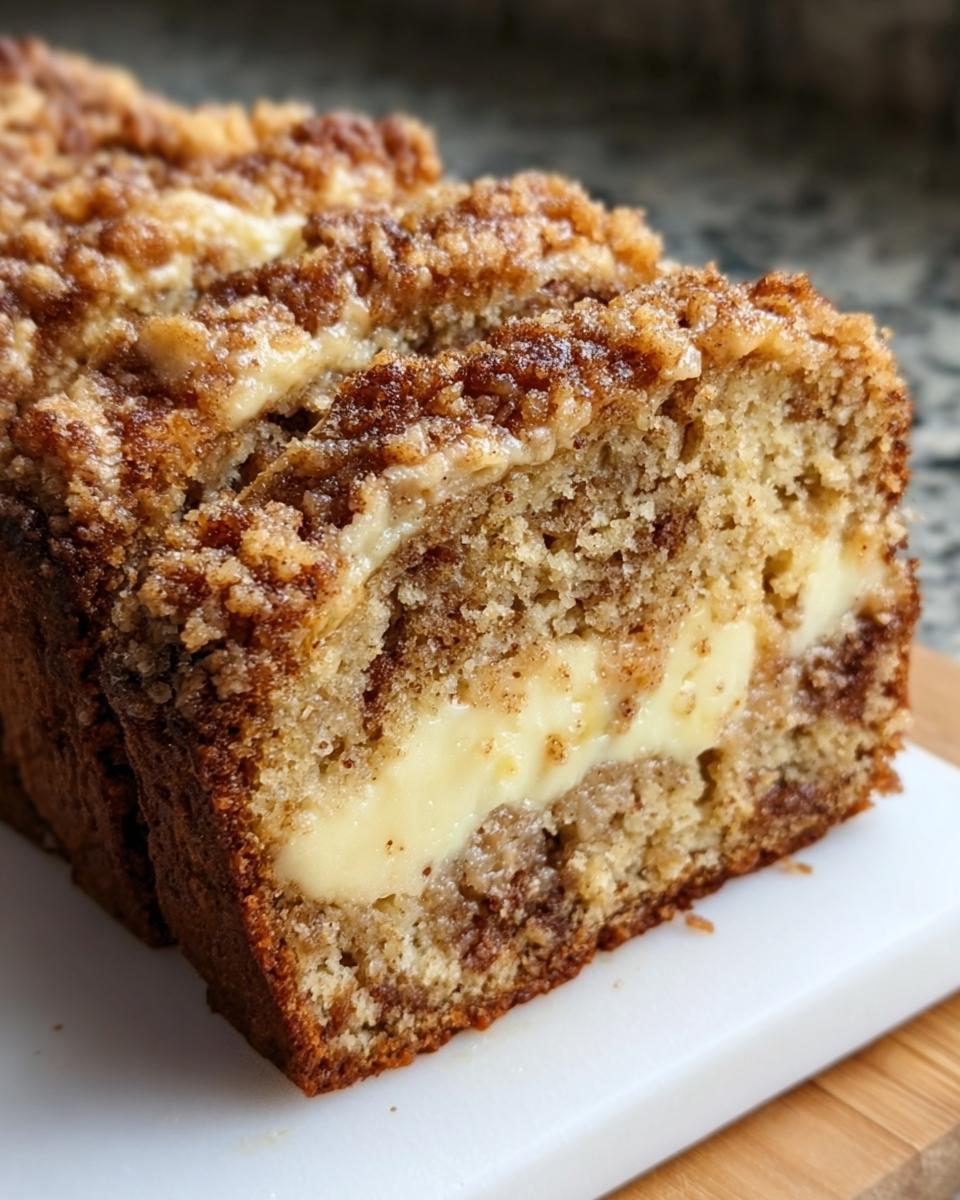 Cream Cheese Banana Bread with Crumb Topping - detail 2
