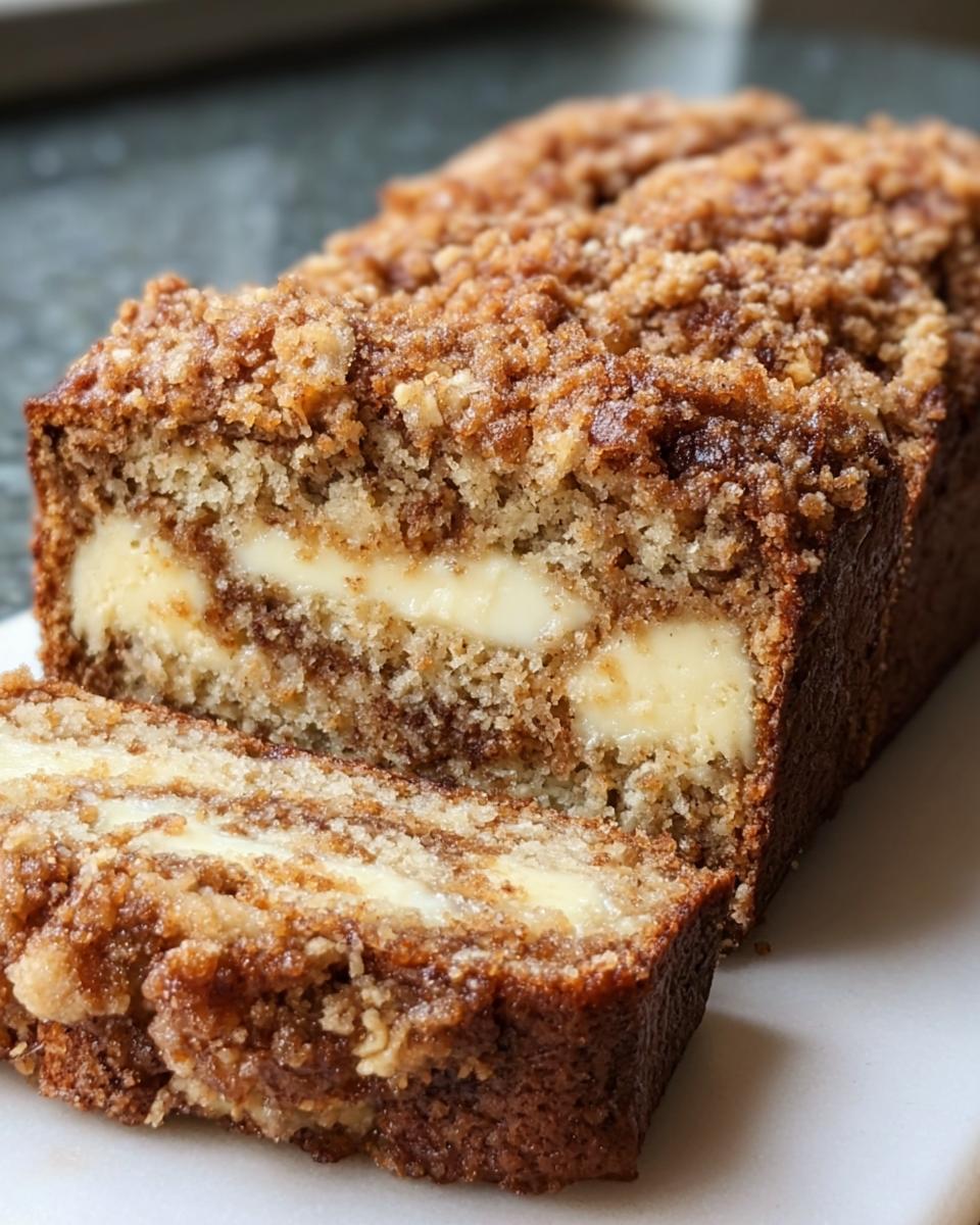 Cream Cheese Banana Bread with Crumb Topping - detail 3