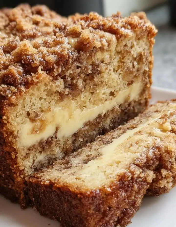 Cream Cheese Banana Bread with Crumb Topping