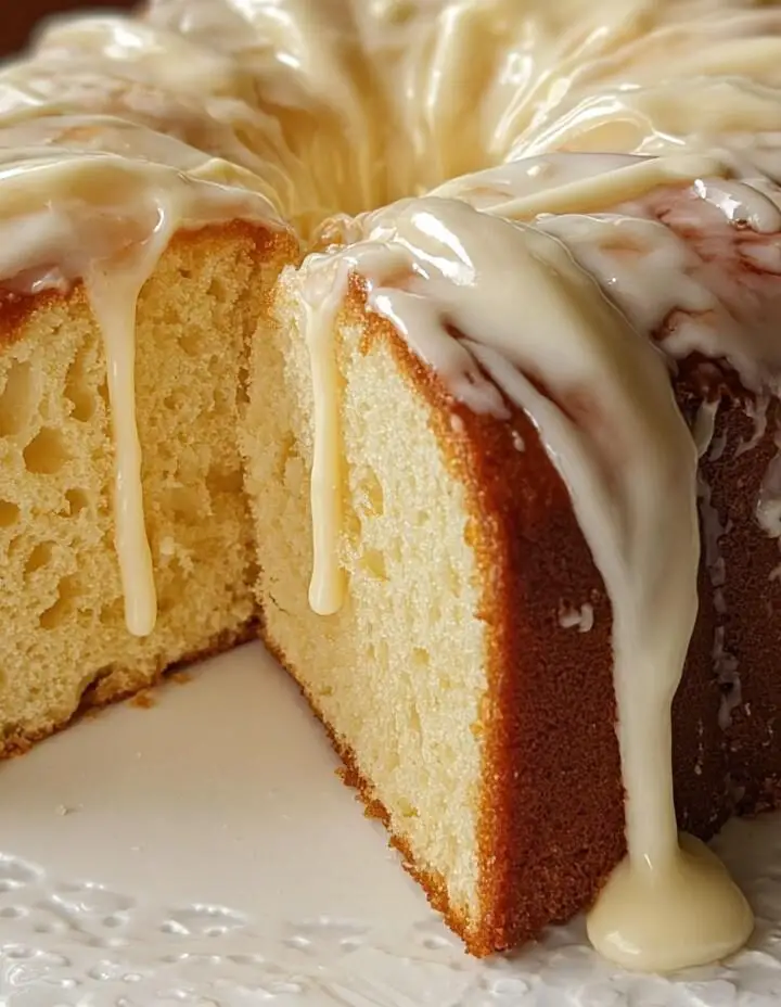 Cream Cheese Glazed Pound Cake