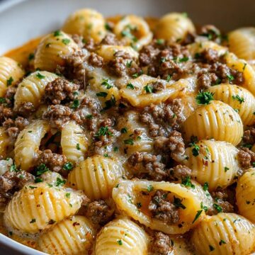 Creamy Beef and Shells