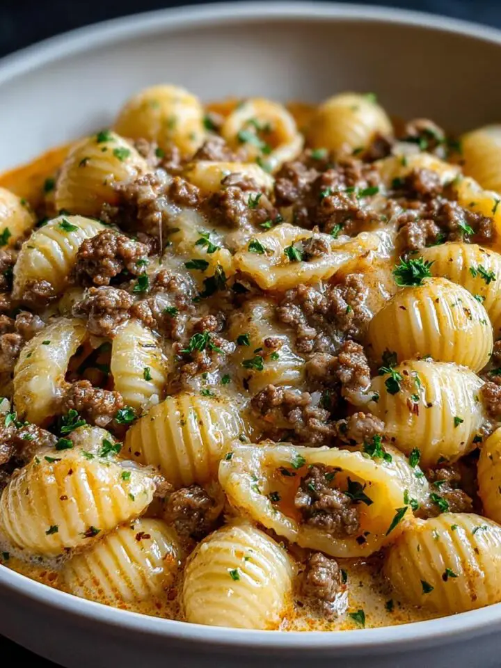 Creamy Beef and Shells