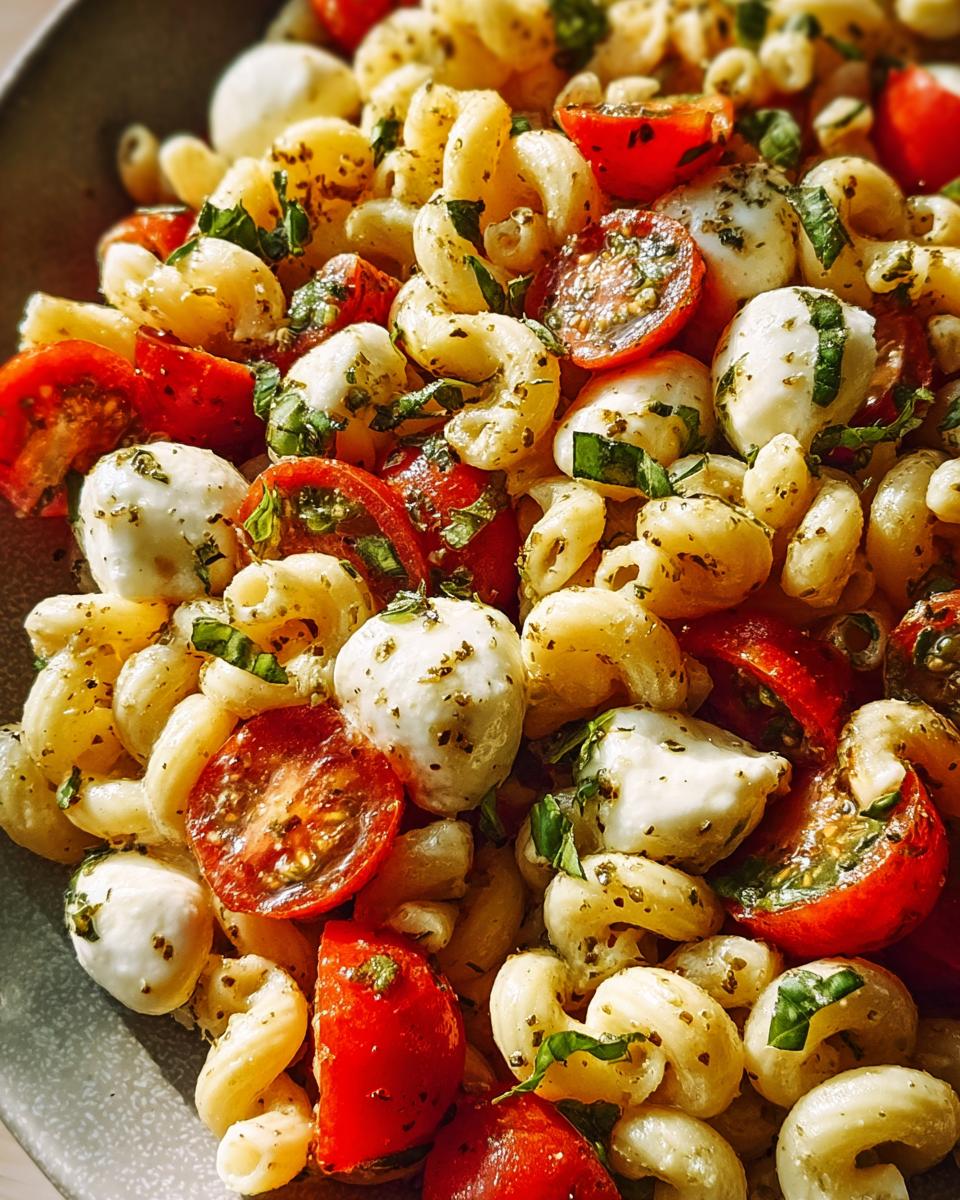 Creamy Caprese Pasta Salad - detail 2