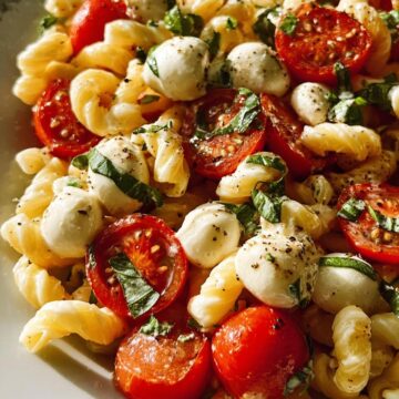 Creamy Caprese Pasta Salad