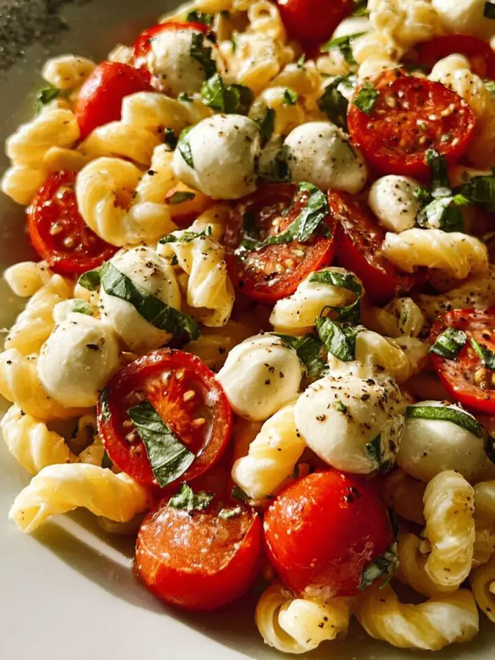 Creamy Caprese Pasta Salad