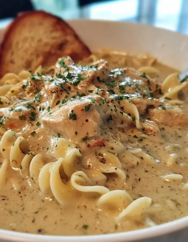 Creamy Chicken Alfredo Soup