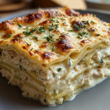 Creamy Chicken Lasagna with White Sauce