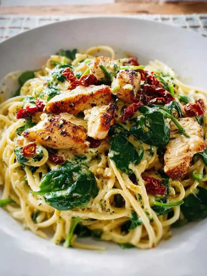 Creamy Chicken Pesto Pasta