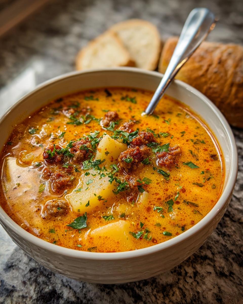 Creamy Chorizo Potato Soup - detail 1
