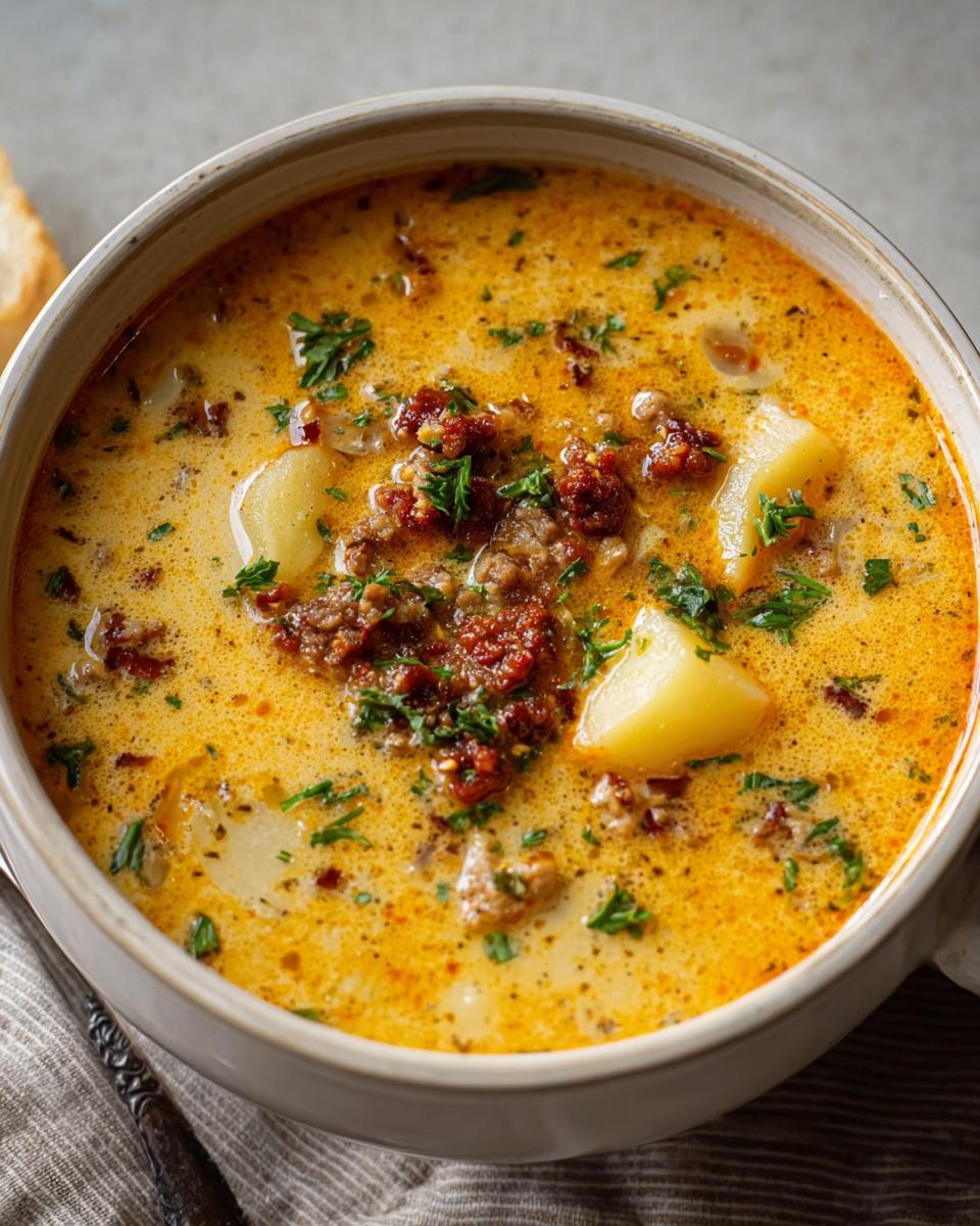 Creamy Chorizo Potato Soup - detail 2