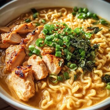 Creamy Garlic Chicken Ramen