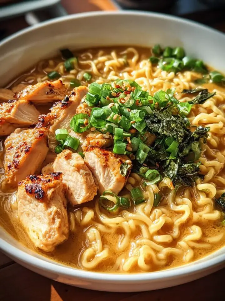Creamy Garlic Chicken Ramen
