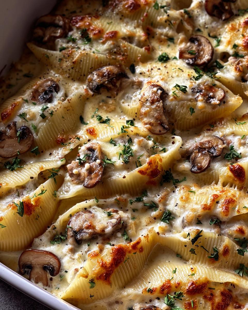 Creamy Garlic Mushroom Stuffed Shells - detail 2