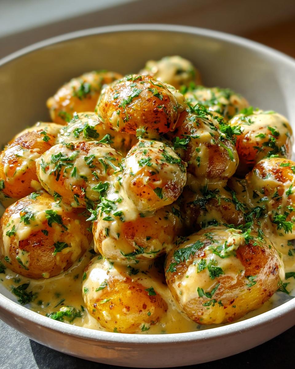 Creamy Garlic Sauce Baby Potatoes - detail 1